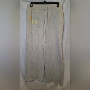 Rocawear Women's Gray Sweatpants Size Medium Gold Logo Front